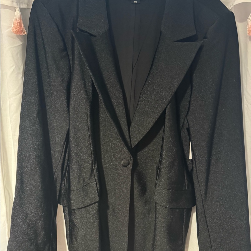 Good American High Shine Sculpted Compression Blazer